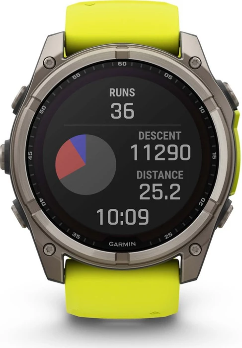 Garmin Fenix 8 51mm Sapphire Solar titanium/amp yellow-graphite