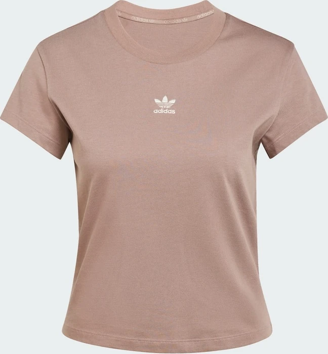 adidas Essentials Slim T-Shirt kurzarm trace brown (Damen)