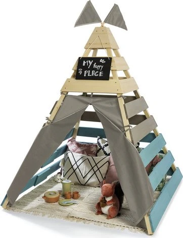 Muddy Buddy Dreamer Outdoor Zelt Tipi warmgrau/petrol