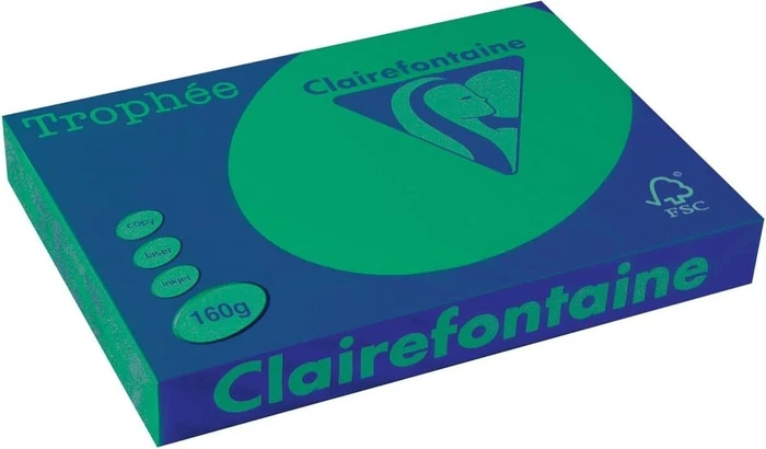 Clairefontaine Trophée Universalpapier matt tannengrün, A3, 160g/m², 250 Blatt