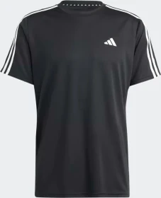 adidas Train Essentials 3-Stripes Training Funktionsshirt kurzarm schwarz/weiß (Herren)
