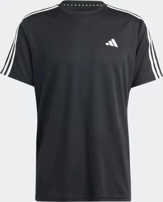 adidas Train Essentials 3-Stripes Training Funktionsshirt kurzarm schwarz/weiß (Herren)