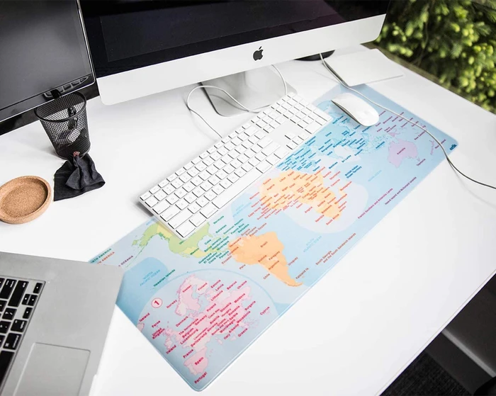 Grupo Erik Editores World Map 2 XL, 800x350mm, Motiv blau