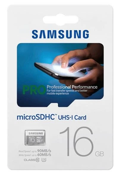 Samsung PRO R90/W60 16GB Kit, UHS-I U3, Class 10