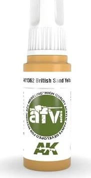 AK-Interactive 3rd Gen Acrylic Colors AFV Series british sand yellow, 17ml