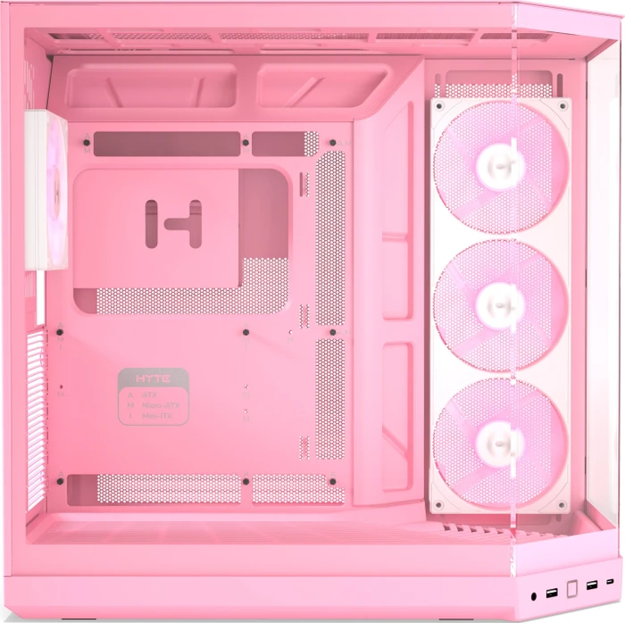 Hyte Y50 Strawberry Milk, rosa, Glasfenster