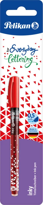 Pelikan inky Tintenroller (Mine) rot, Rechtshänder, Blister