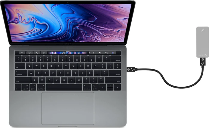 Sabrent Rocket Nano External Aluminium SSD, silber, 2TB, USB-C 3.1