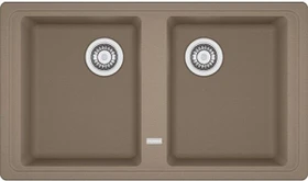 Franke Basis BFG 620 Einbau Doppelspüle mit Ablauffernbedienung cashmere