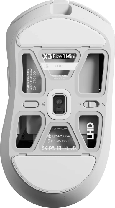 Pulsar Gaming Gears X3 LHD Mini Wireless weiß, Linkshänder, USB