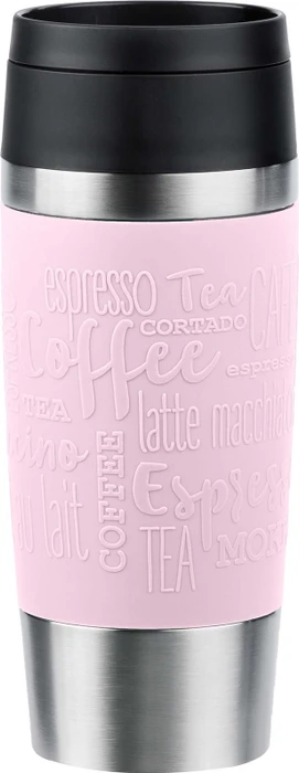 Emsa Travel Mug Classic Coffee and Tea Isolierbecher 360ml pastellrosa