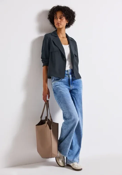 Street One Kurzer Trenchcoat Jacke deepwater blue (Damen)