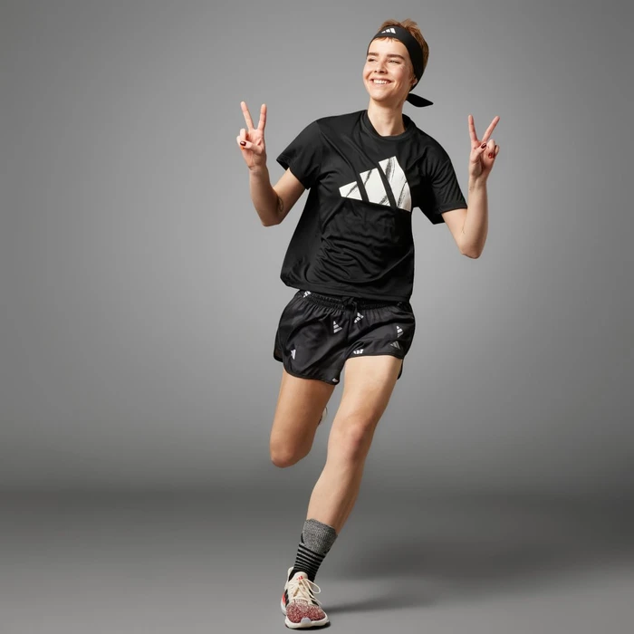 adidas Run It Brand Love T-Shirt kurzarm schwarz (Damen)