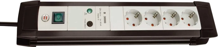 Brennenstuhl Premium-Line 30000A, 4-fach, 3m, grau