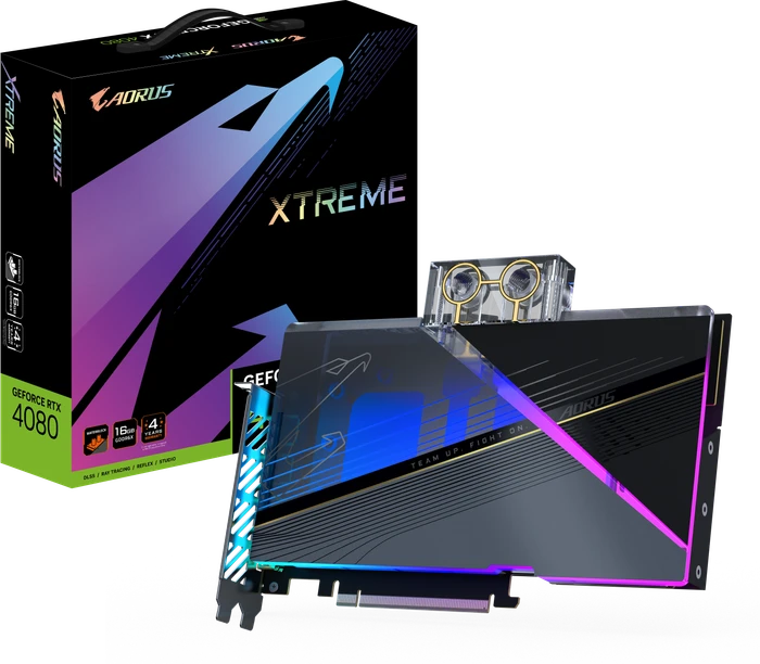 GIGABYTE AORUS GeForce RTX 4080 Xtreme Waterforce WB 16G, 16GB GDDR6X, HDMI, 3x DP
