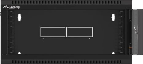 Lanberg WFFA Series 19" Rack Wandschrank 4HE, hängend, Flatpack, Glastür, IP20, RAL 9004, 600mm tief