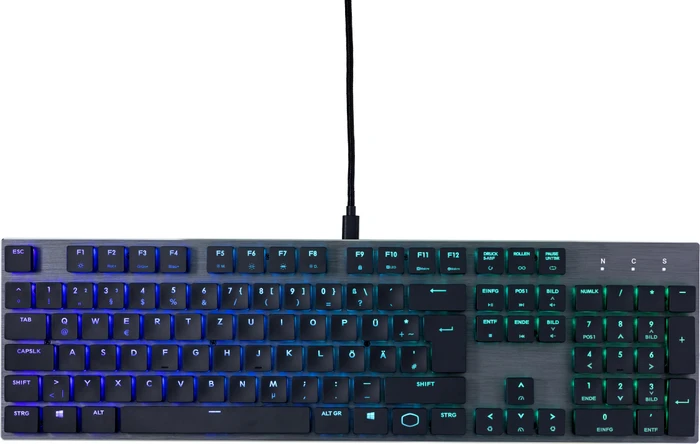 Cooler Master SK650, LEDs RGB, MX LOW PROFILE RGB RED, USB, DE