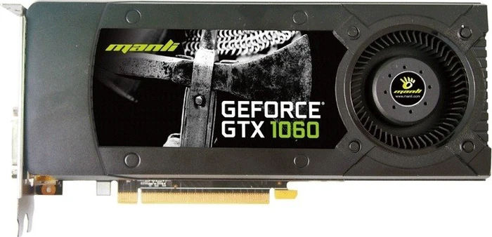 Manli GeForce GTX 1060 Heatsink with Blower Fan, 6GB GDDR5, DVI, HDMI, 3x DP