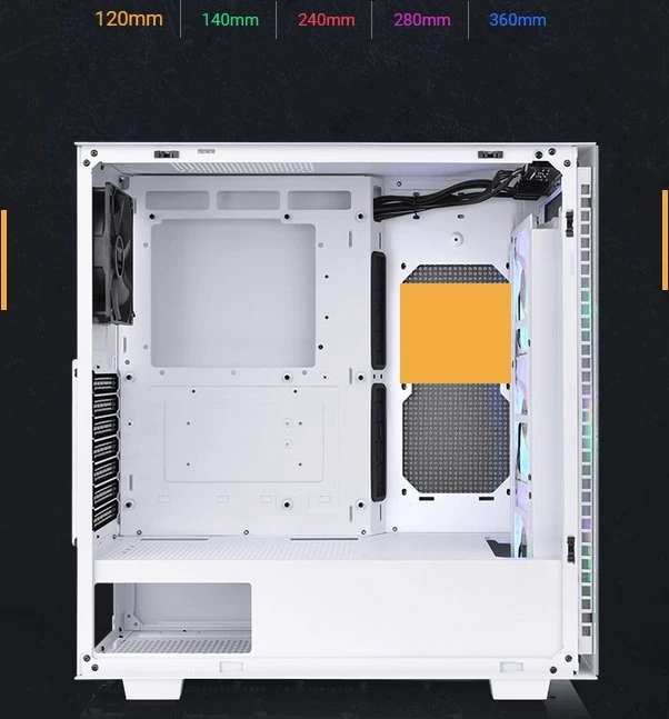 Thermaltake Divider 300 TG ARGB Snow Edition, weiß, Glasfenster
