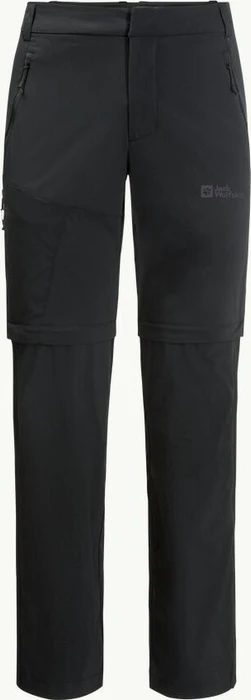 Jack Wolfskin Glastal Zip Away Zip-Off Hose lang schwarz (Herren)
