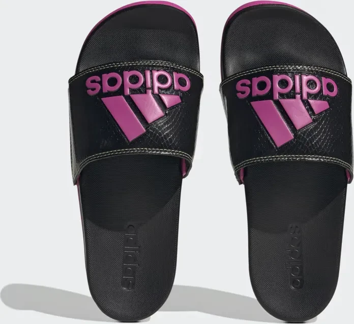 adidas Comfort Adilette core black/lucid fuchsia/gold metallic (Damen)