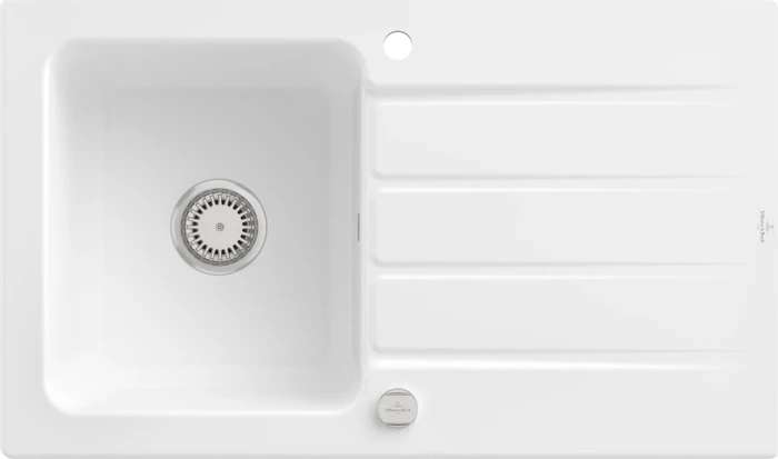 Villeroy & Boch Architectura 860x510mm Becken reversibel mit Ablauffernbedienung stone white