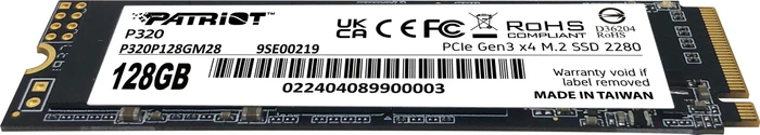 Patriot P320 128GB, M.2 2280 / M-Key / PCIe 3.0 x4
