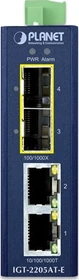 Planet IGT-2205AT-E Industrial Gigabit Medienkonverter, 2x RJ-45, 2x SFP