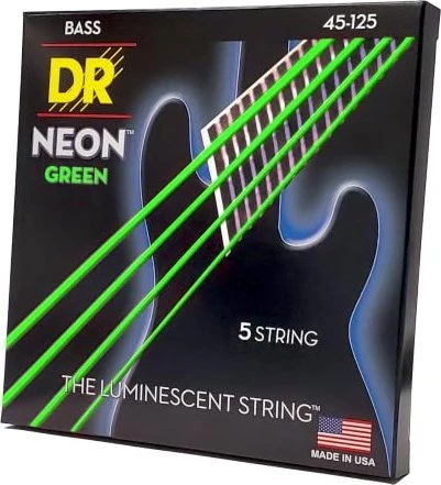 DR Strings Neon Green Bass Medium 5-String
