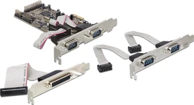 DeLOCK 4x seriell/1x parallel, PCIe x1 (89177)
