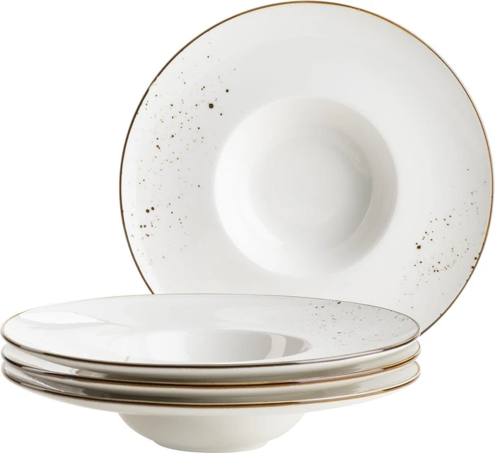 Mäser Pintar Gourmetteller beige/braun, 4 Stück