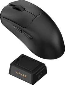 Ajazz AJ159 V2 MC Wireless Gaming Mouse mit Akku-Ladestation, schwarz, USB/Bluetooth (AJ159-V2-MC-B)