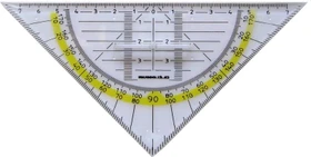 Rumold DUO Geodreieck 16cm, mit Griff, gelb/transparent