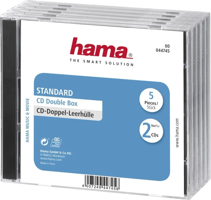 Hama Leerhüllen, transparent/schwarz, 5 Stück