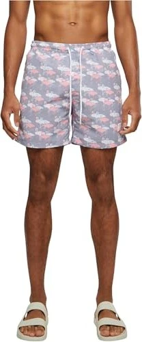 Urban Classics Pattern Badeshorts flamingo aop (Herren)