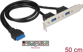 DeLOCK Slotblende, 2x USB-A 3.0
