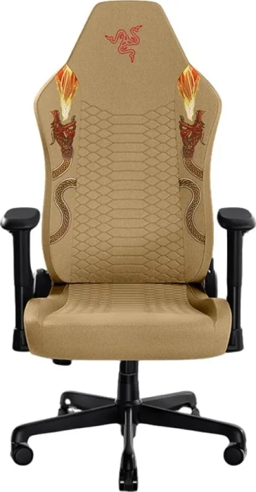 Razer Iskur V2 X Gamingstuhl, Counter-Strike 2 Dragon Lore Edition, beige/rot