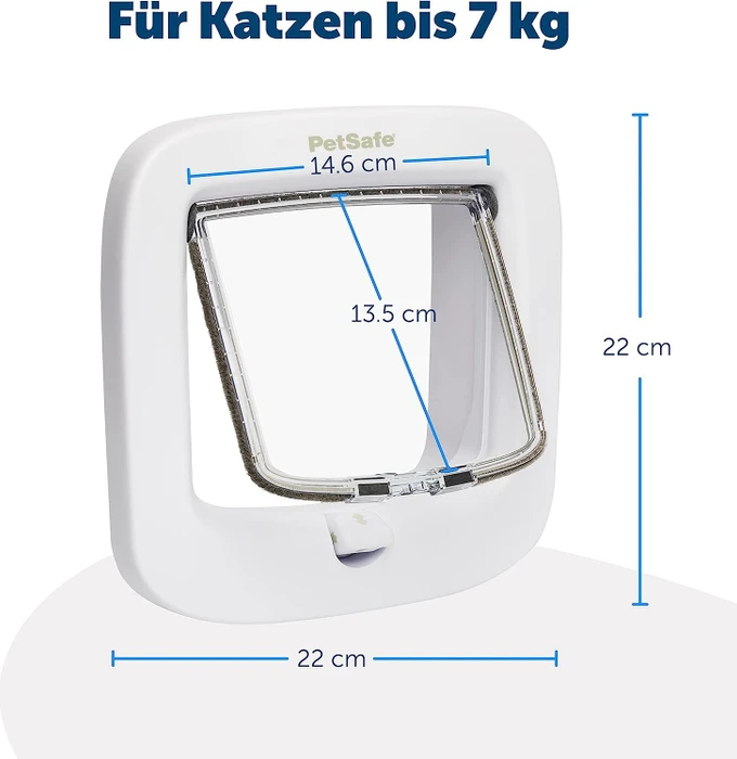 PetSafe Katzenklappe mit manueller Verriegelung, weiß