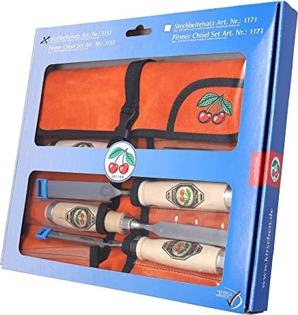 Kirschen 1151 Stechbeitel-Satz inkl. Tasche, 4-tlg.