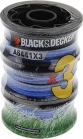 Black&Decker A6441 Fadenspule Reflex+ für Rasentrimmer, 1.5mm, 3 Stück