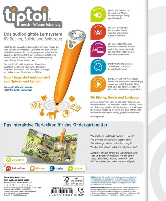 Ravensburger tiptoi Buch: Bilderlexikon Tiere