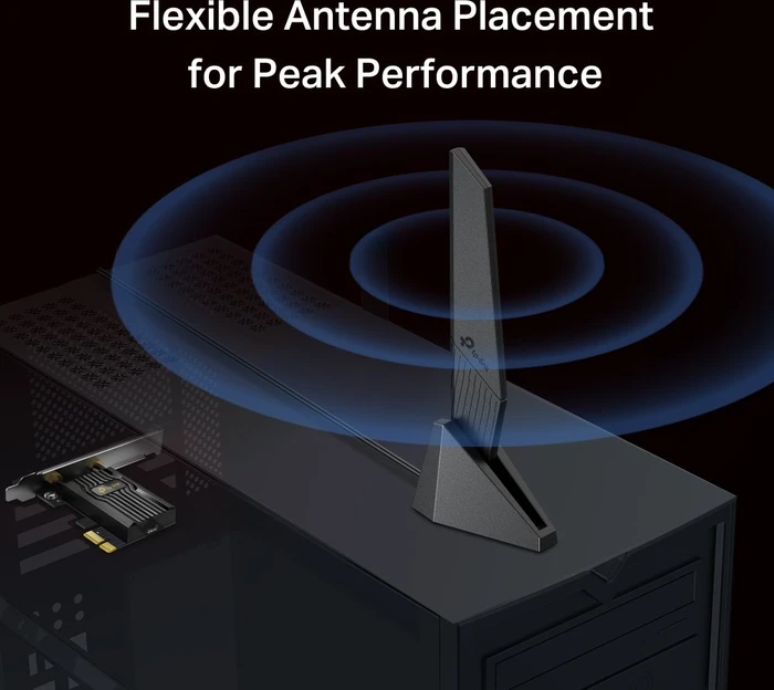 TP-Link Archer TXE73E, AXE5400, 2.4GHz/5GHz/6GHz WLAN, Wi-Fi 6E, Bluetooth 5.3, PCIe x1