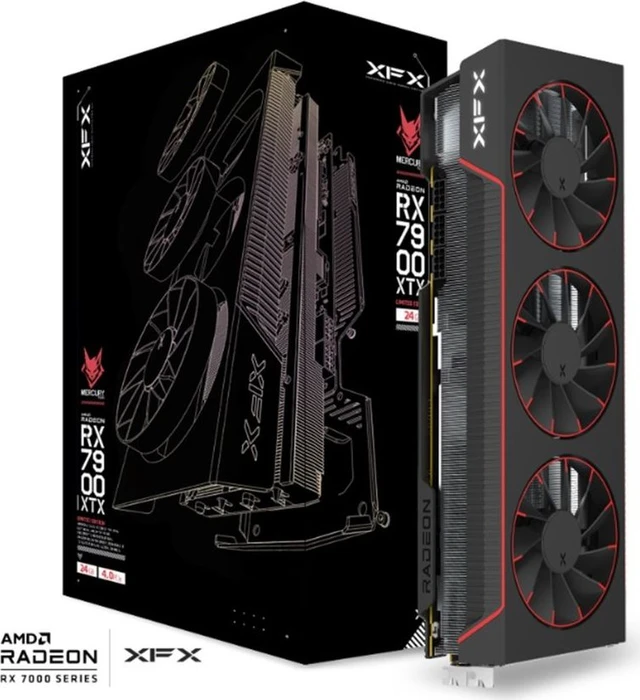XFX Mercury Radeon RX 7900 XTX Magnetic Air Gaming, 24GB GDDR6, HDMI, 3x DP
