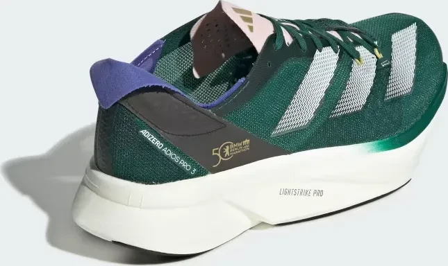adidas Adizero Adios Pro 3 collegiate green/cloud white/sandy pink (Damen)