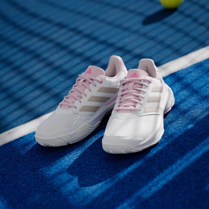 adidas CourtJam Control 3 cloud white/silver metallic/lucid pink