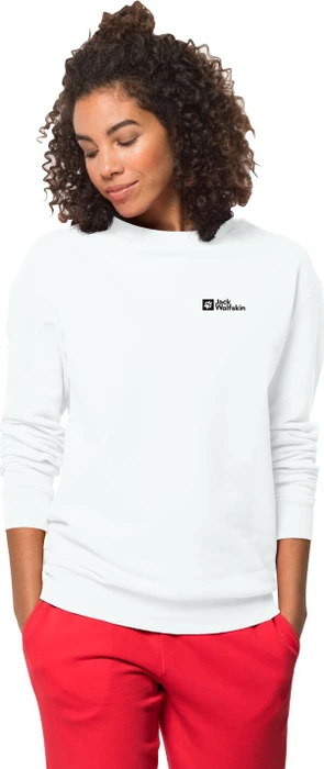 Jack Wolfskin Essential Crewneck Sweatshirt white rush (Damen)