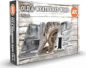 AK-Interactive 3rd Gen Acrylic Colors Old & Weathered Wood Vol2 Farbset, 6-tlg.