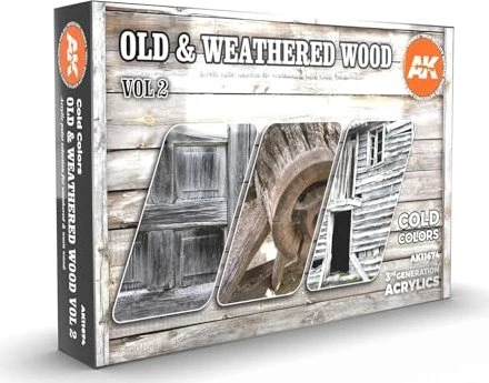 AK-Interactive 3rd Gen Acrylic Colors Old & Weathered Wood Vol2 Farbset, 6-tlg.