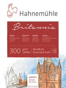 Hahnemühle Britannia Aquarell Zeichenpapier satiniert, 360x480mm, 12 Blatt