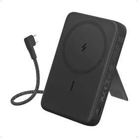 Anker Zolo Power Bank (10K, Magnetic, Built-In USB-C Cable) schwarz